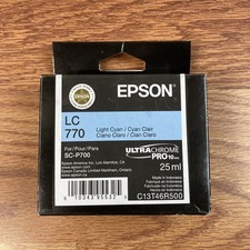 Genuine OEM Epson 770 Light Cyan Ink Cartridge SC-P700 Expires: 02/2029 - NEW picture
