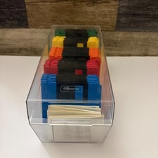 Vintage Memorex 3.5 High Density Floppy Disks Neon Multi Color Lot 36 with Case picture