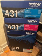 NEW GENUINE - BROTHER TN431 3-PACK CMY COLOR TONER - TN4313PK - SEALED BAGS picture