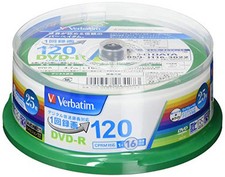 Verbatim One-time Recording DVD-R CPRM 120 minutes 25 discs White Printable picture