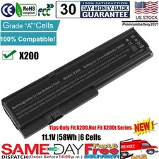 Replacement Battery For Lenovo ThinkPad X200 X200s X201 X201s 42T4534 42T4835 picture