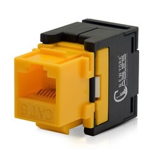 Cat6 Keystone Jack RJ45 Connectors Punch Down Ethernet Cable Connector Blue 10X picture