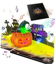 Jack-o-Lantern 3D Halloween Musical Pop Up Card with Sound and Light picture
