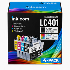 Ink .com compatible LC401 high capacity ink 4 pck Compatible for Brother printer picture