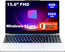 15.6-Inch Laptop,8Gb DDR 256GB SSD Expandable to 1Tb,Portable Laptop Computer, A picture