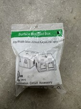10 Monoprice 7089 2-Port Keystone Jack Surface Mount Boxes White New picture