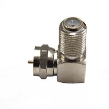 Adapter 90° Degree Right Angled F Female to F Male 75 Ohm (2 Pack) picture