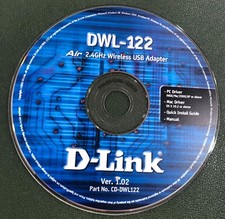 D-link DWL 122 Air 2.4Ghz wireless USB adapter PC and MAc Driver and guide CD picture