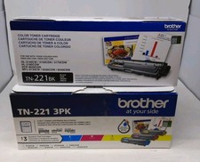 Brother Genuine TN-221 Toner Set CMYK TN221BK TN221C TN221M TN221Y open box picture