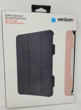 Verizon Folio Case & Tempered Glass Screen Protector for Apple iPad Pro 11