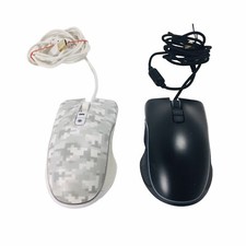 Onn Wired USB Gaming Mouse 6 ft Cable Adjustable  Lot of (2) - Gray Camo & Black picture