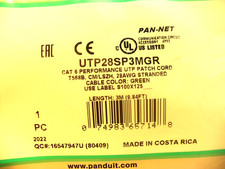 Panduit UTP28SP3MGR TX6 Plus 28 AWG 4-Pair Stranded UTP Patch Cord, Sealed Bags picture