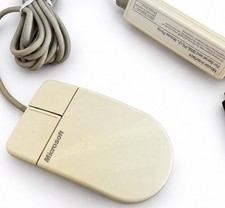 Microsoft 2 Button Mouse C3K7PN9937 w/Interface for Serial & IBM PS/2 - Vintage picture