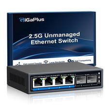 6 Ports 2.5Gb Unmanaged Ethernet Switch 4 BaseT 2 10G SFP+ Ports Fanless picture
