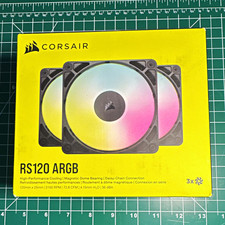 Corsair RS120 ARGB 120mm PWM Magnetic Bearing Case Fans 3-Pack Black picture