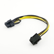 1pcs PCI Express PCIe 6 Pin to 8 ( 6+2) Pin Graphics Card Power Adapter Cable picture