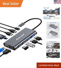 Elegant USB-C Docking Station with Ethernet & Fast Data Transfer - Space Grey picture