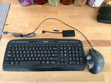 Logitech USB Ergonomic Trackball Mouse & Keyboard Bundle. Includes USB 3.0 Hub. picture