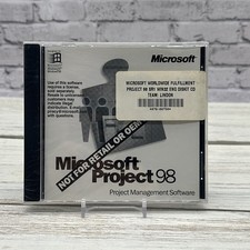 VTG Microsoft Project 98 Project Management Software W/Key FACTORY SEALED picture