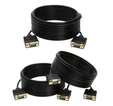 3-Pack- 25FT SVGA M/M 15 Pin Cable TV Video Projector PC Monitor HD Display Cord picture