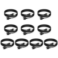 10-Pack USB 2.0 Extension Cable A Male to Female 5ft Black Data Charger Cord picture