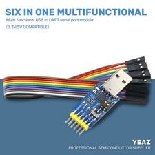 CP2102 6in1 USB to UART Serial Module - TTL 485 232 with Auto - Recovery Feature picture