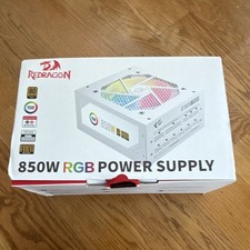 Redragon RGPS-850W 850W RGB Full Modular ATX Power Supply Unit, White picture