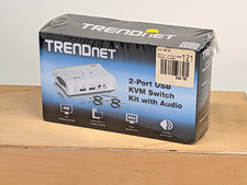 TRENDnet TK-209K 2-Port USB KVM Switch Kit w/ Audio & Cables New Sealed picture