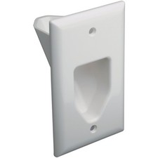 DataComm Electronics Recessed Low Voltage Cable Plate 45-0001-WH picture