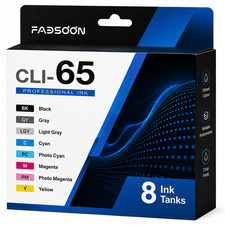 CLI-65 8PK BK/C/M/Y/PC/PM/GY/LGY Ink Cartridge Set PIXMA PRO-200 PRO-200S picture