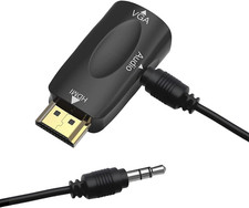 HDMI to VGA Adapter Converter with 3.5Mm Audio Jack Cable for Older picture
