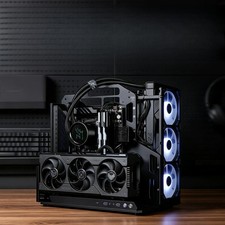 SOCOOLER SOC-AP Open Frame ATX Case 8mm Aluminum 360 Bracket PCIe 5.0 GPU Riser picture