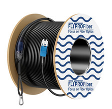 FLYPROFiber LC-LC OS2 Fiber Patch Cable 50M 164ft Armored Duplex New Open Box picture