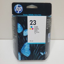 NEW GENUINE - HP 23 TRI-COLOR INK CARTRIDGE - C1823D - SEALED RETAIL BOX 2015 picture