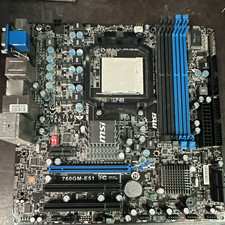 MSI 760GM-E51 MicroATX Socket AM3 DDR3 4-Slot Motherboard MS-7596 picture