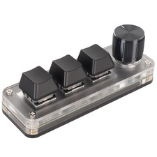 USB Mini 3 Key Keypad With Knob DIY Programmable Type C Wired Connection B CAD picture