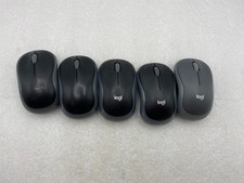 LOT OF 5 LOGITECH Logi Wireless Mouse M185 910-002225 W/ RECIEVER Black/Gray picture