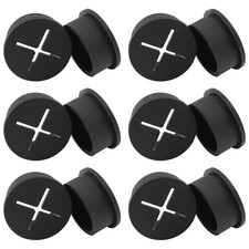1 Inch Cable Grommet, Black, 12Pcs picture