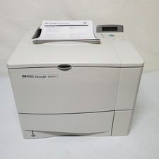 HP LaserJet 4100N Mono Printer 32K Pages SERVICED READ INFO Network Parallel picture