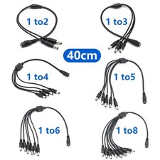 5.5*2.1mm 1 To 2/3/4/5/6/8 Way DC Power Splitter Cable 12V Power Adapter Connect picture