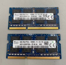 Lot Of 2 SK Hynix DDR3 8GB Each (2 x 8GB = 16GB) PC3 1600MHz Memory Blue B/Small picture