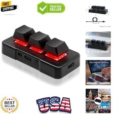 3 Key Mini Keypad Wireless USB 2 in 1 Mechanical Gaming Macro Keyboard Custom... picture