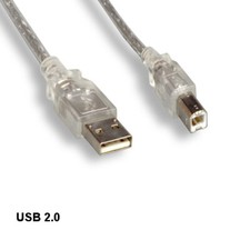 KNTK 3ft USB 2.0 Type A to B Cable 28AWG Scanner Printer Charge Data Clear Color picture