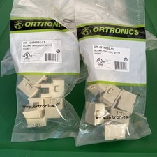 Ortronics - OR-42100002-13 - TracJack - Blank - IVORY -110- 11 Packs of 10 NEW picture