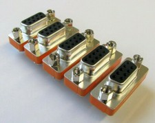 (LOT OF 5) NULL-A-9FF 9-Pin DB9 Female to Female Mini Null Modem Adapter picture
