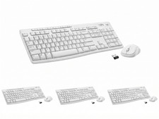 LOT OF 4 Logitech MK270 Wireless Keyboard & Mouse Combo for Windows 2.4GHz White picture