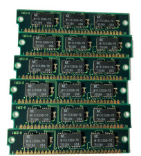 6x 1Mb 1MEG-D 30-Pin 3-Chip 70ns FPM SIMM Memory Module RAM 4MB Gold PC 286 386 picture