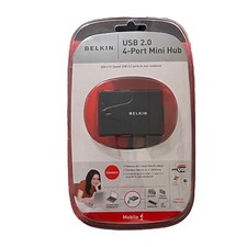 New Belkin USB 2.0 4-Port Mini Hub P47182 File Transfer Device F5U215VMOB picture