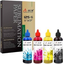 Bundle A-SUB Sublimation Paper 11x17 125g +  Universal A-SUB Sublimation Ink 4PK picture