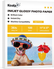 Koala Glossy Thin Inkjet Printer Paper 11x17 Inches 100 Sheets 36LB picture